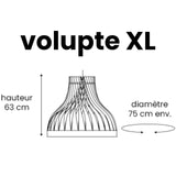 suspension volupte© XL. frêne intérieur orange